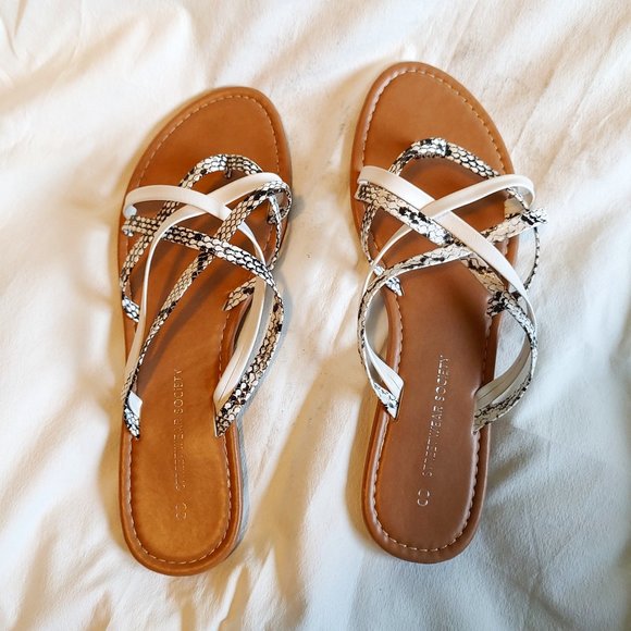 Snakeprint Sandals - Picture 1 of 2